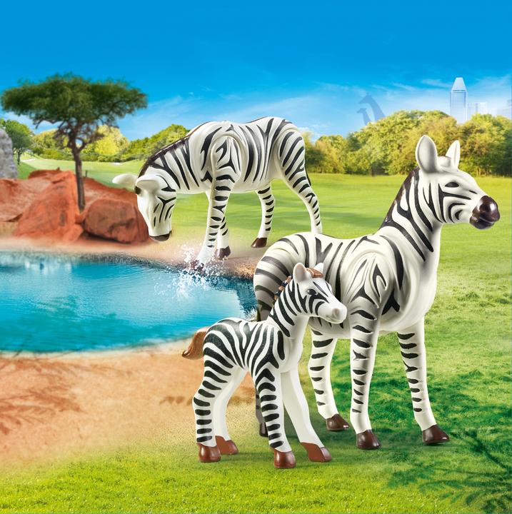 Actual product image Playmobil 2 Zebras with baby (70356)