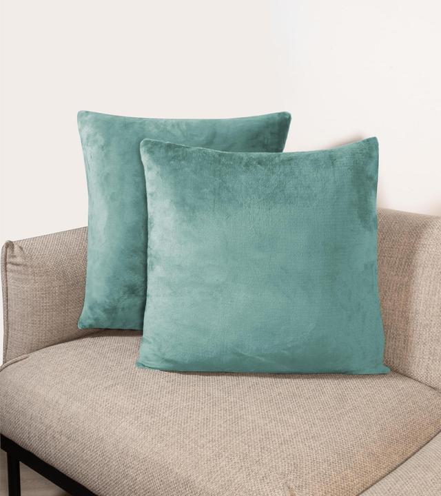 Produktbild Aspero 2 Kissenbezüge „Vora“ Blau (60 x 60 cm)