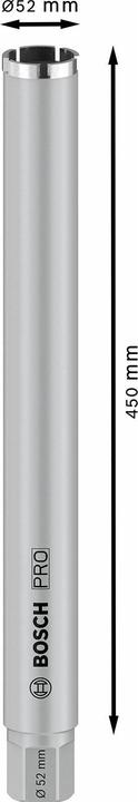 Image du produit Bosch Professional Zubehör PRO Core Cutter wet, 52 x 450 mm, 1 1/4-inch UNC (52 millimètres)
