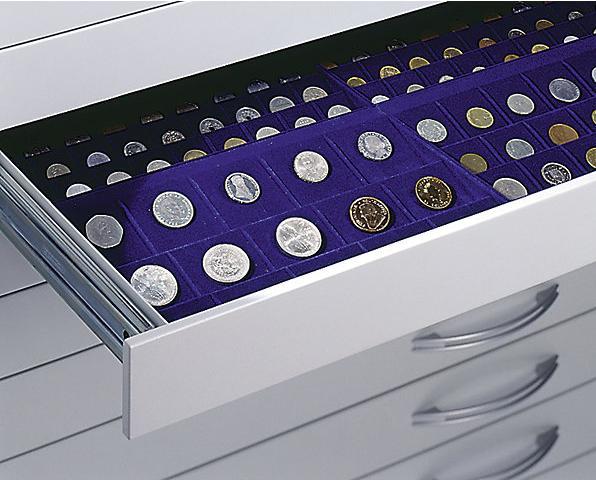 Produktbild C+P Zeichnungsschrank, DIN A1, 5 Schubladen, Höhe 420 mm, schwarzgrau / lichtgrau