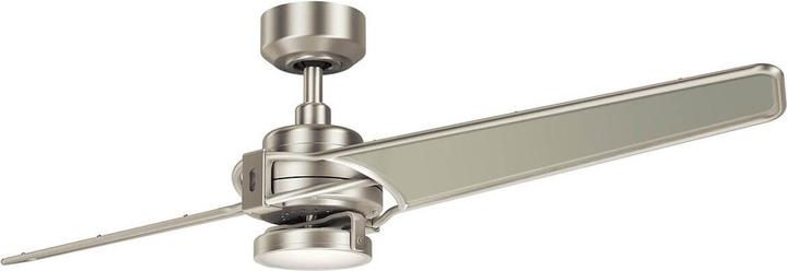 Actual product image Elstead Lighting Xety silent ceiling fan with LED light Ø142cm + remote control champagne