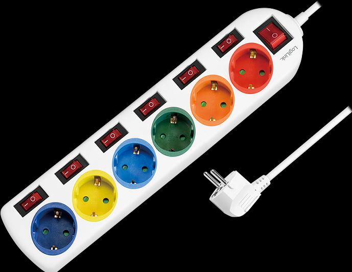 Immagine prodotto LogiLink 6x CEE 7/3 (6 x, CEE 7/3, 1.50 m)