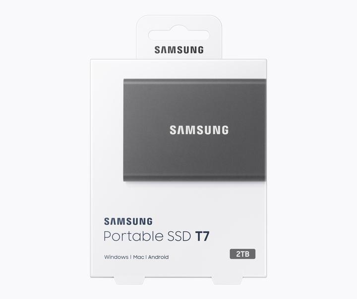 Actual product image Samsung Portable T7 Titan Grey (2000 GB)