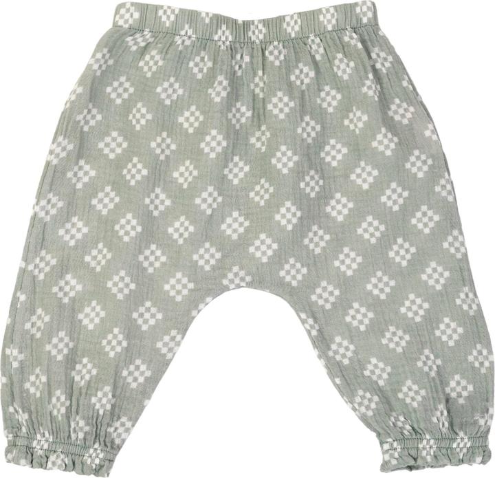 Actual product image Lodger Fabric Trousers Hipster Tribe Muslin Silt Green Gr. 74 (74)