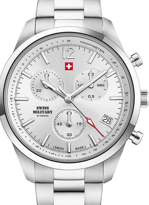 Swiss Military SM34097.02 Chronograph Herrenuhr 42mm 5ATM (Chronograph, 42 mm)