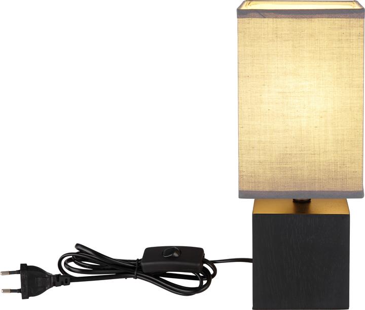 Image du produit Globo Lampe de table Valentino noir blanchi 1xE27 (E27)