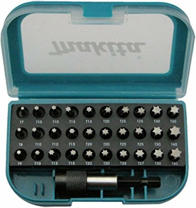Actual product image Makita P-73352 Bit-Set 31 parts indoor TORX (Hexagon socket TX M8, Hexagon socket TX M15, Hexagon socket TX M25, Hexagon socket TX M7, Hexagon socket TX M9, Hexagon socket TX M10, Hexagon socket TX M20, Hexagon socket TX M27, Hexagon socket TX M30, Hexagon socket TX M40)