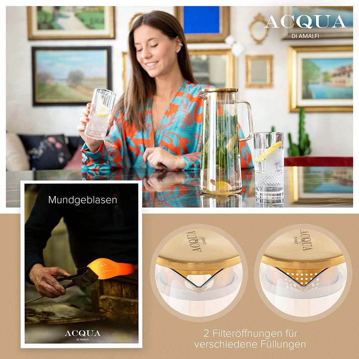 Image du produit ACQUA di Amalfi Carafe à eau Gold/Bamboo