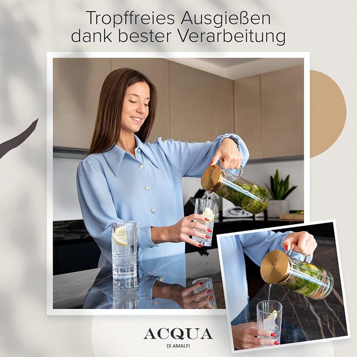 Image du produit ACQUA di Amalfi Carafe à eau Gold/Bamboo