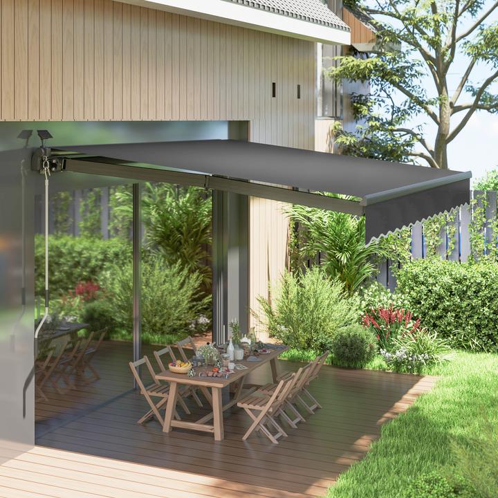 Produktbild Outsunny Klemmmarkise Aluminium, Polyester Grau (3 m)