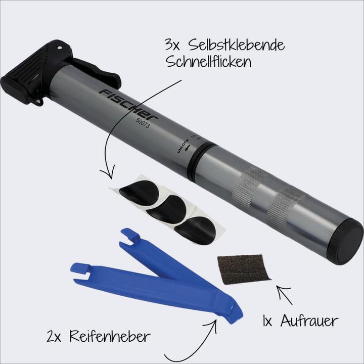 Actual product image Fischer Mini-Pumpe Alu inkl. Flickbox