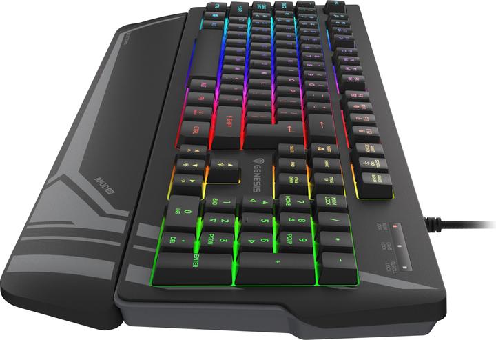 Actual product image Genesis Rhod 350 RGB Keyboard USB QWERTY English (Eng. Int., Cable)