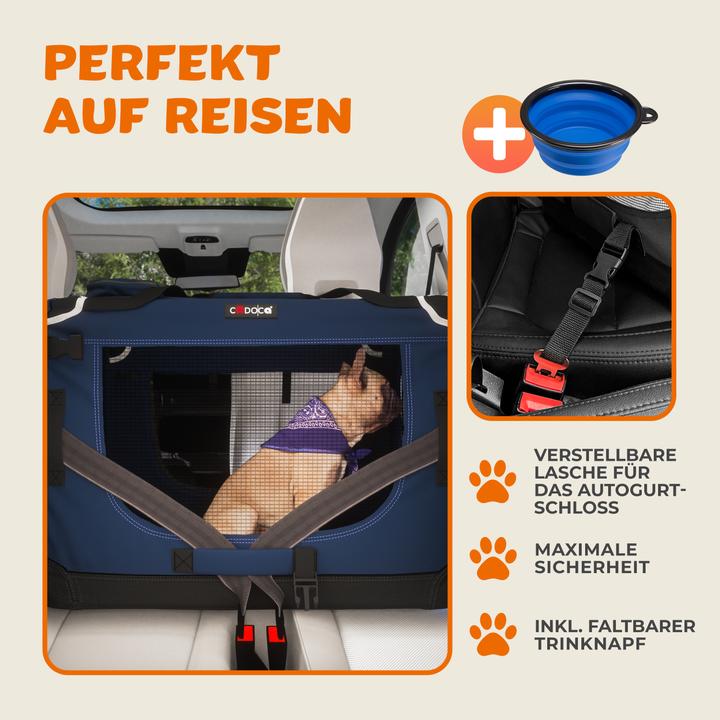 Immagine prodotto Cadoca Trasportino per Animali S/M/L/XL/XXL (Cane, Pieghevole, Lavabile)