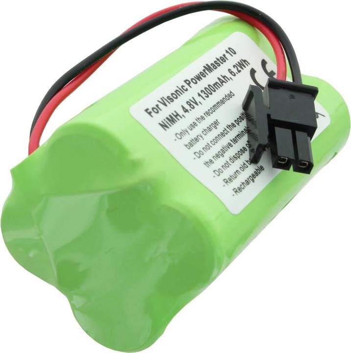 Image du produit AccuCell 2000mAh Akku passend für Visonic PowerMaster 10 Akku-NiMH GP130AAM4YMX 4,8 Volt max. 9,6Wh (1 pcs, 2000 mAh, Piles rechargeables + chargeur)