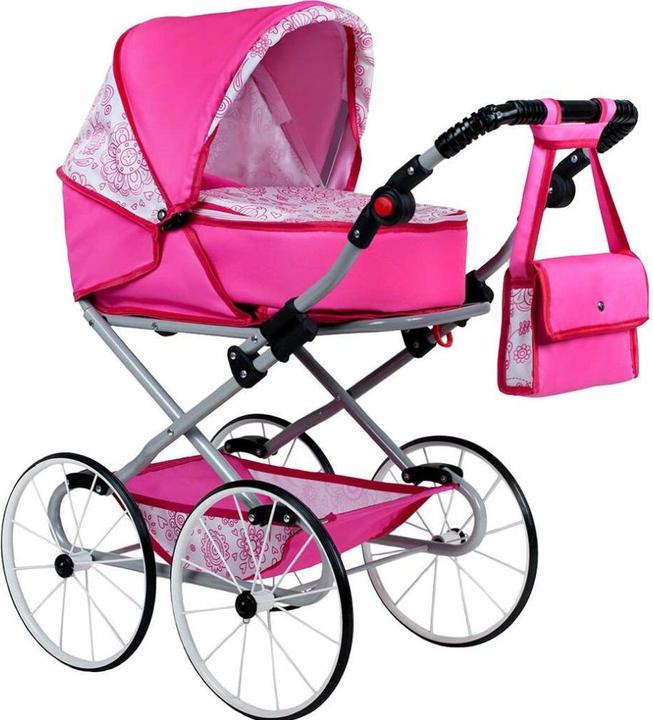 Produktbild New Baby Baby Retro 2in1 Natalka Puppe Kinderwagen rosa