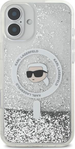 Image du produit Karl Lagerfeld KLHMP16MLGKISGH iPhone 16 Plus 6.7" hardcase transparent Liquid Glitter Karl Head Ma (Apple iPhone 16 Plus)