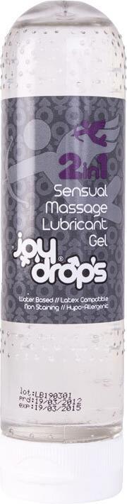Productafbeelding JoyDrops 2 in 1 Glijmiddel voor Sensuele Massage - 125ml (125 ml)