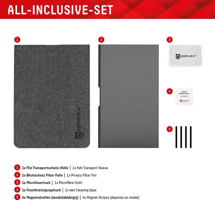 Immagine prodotto Displex Tablet Privacy Safe, Tablet Blickschutzfolie (1 Pezzo/i, iPad Pro 11 2024 (M4))
