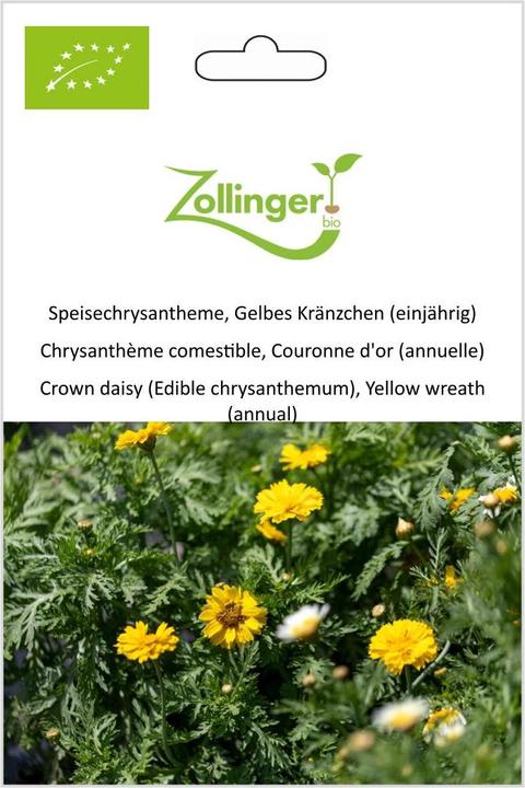 Produktbild Zollinger Bio Speisechrysantheme, Gelbes Kränzchen (einjährig)