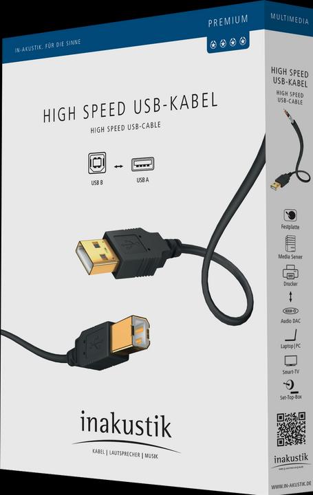 Produktbild Inakustik Premium High Speed USB (5 m, USB 2.0)