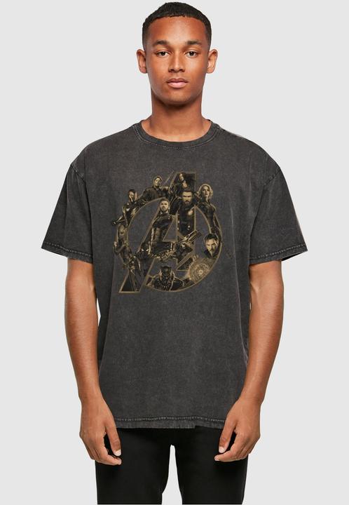 Immagine prodotto Absolute Cult Avengers Infinity War - Maglietta oversize lavata con acido con logo - 116233 (4XL)
