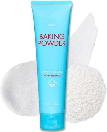 Actual product image Etude House New Baking Powder Crunch Pore Scrub 7fl.oz 200ml Deep Pore Skin Care Korean Exfoliate & (Powder, 200 ml)