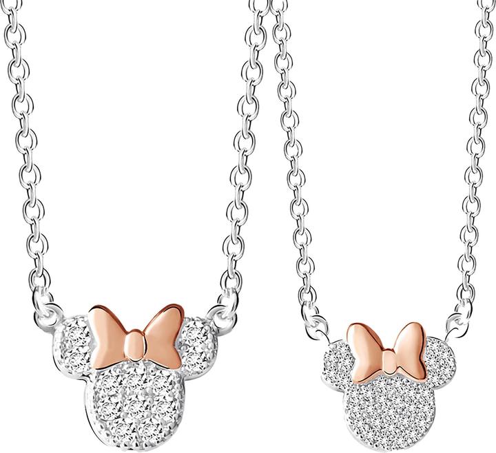 Immagine prodotto NoName MINNIE - Set Maman & Fille - 2 Colliers Shiny en Laiton Plaqué Argent (Argento sterling)