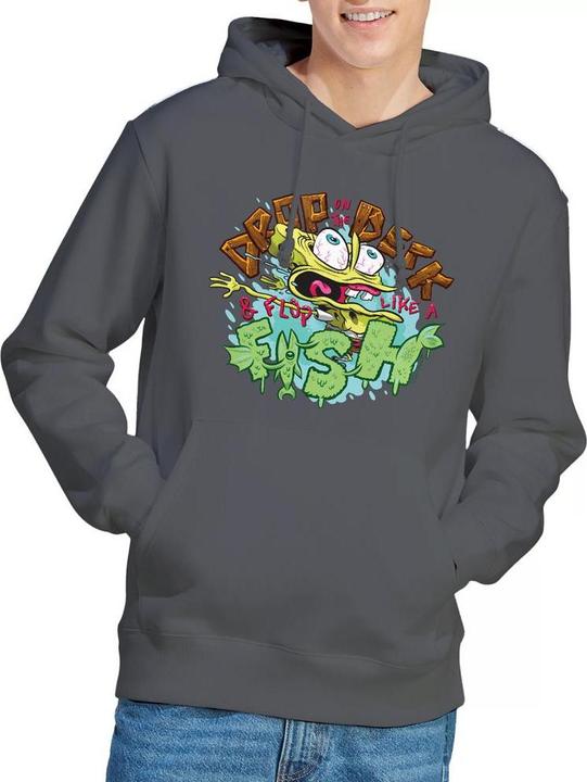 Immagine prodotto Spongebob Squarepants Drop And Flop Felpa con Cappuccio Uomo (XXL)
