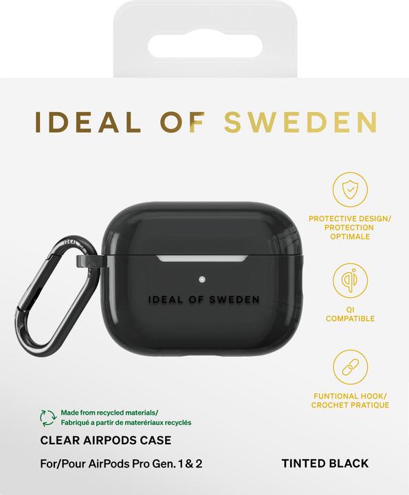 Produktbild iDeal Of Sweden Airpods Pro laadimiskarbiümbris (1/2 gen) Clear Case, Tinted Black (Kopfhörer Tasche)