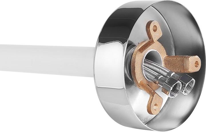 Produktbild Beliani Freistehende Armatur matt weiss / silber TUGELA