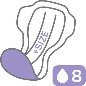 Actual product image MoliCare Shape +SIZE incontinence pad (20 x, Large)