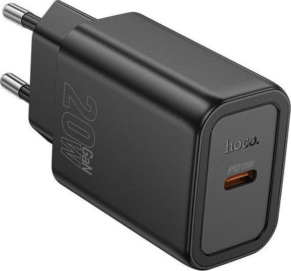 Produktbild Hoco Adapter N60 Gentle single port PD20W charger(EU) Black (20 W)
