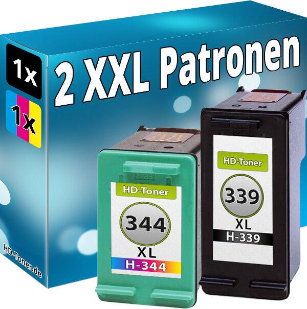 Produktbild Druckfuxx HP 339+344XL TINTE PATRONEN PhotoSmart 2575 2610 8050 D5160 OfficeJet