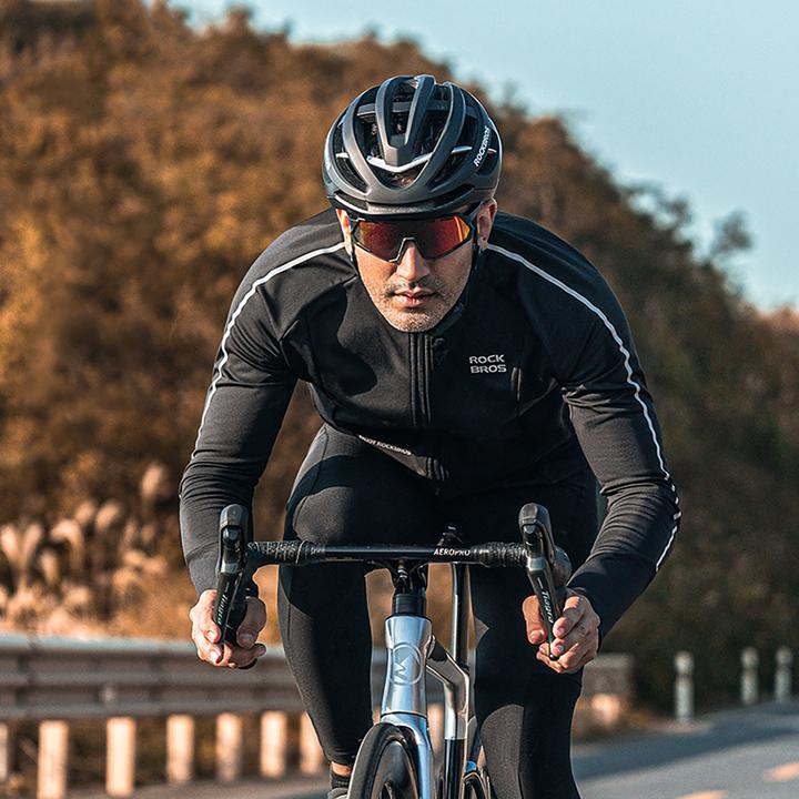 Image du produit Rockbros 15400002002 maillot cycliste à manches longues automne/hiver M - noir (M)
