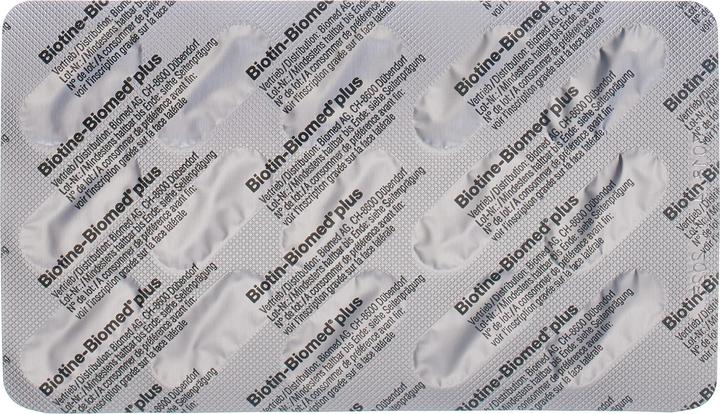 Nährwerte und Zutaten Biomed Biotin Biomed plus (120 Stück, Kapseln, 102 g)
