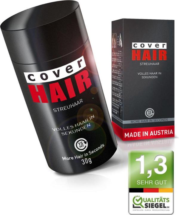Produktbild Cover hair Streuhaar Starter-Set mit Fixierspray (Dunkelbraun)