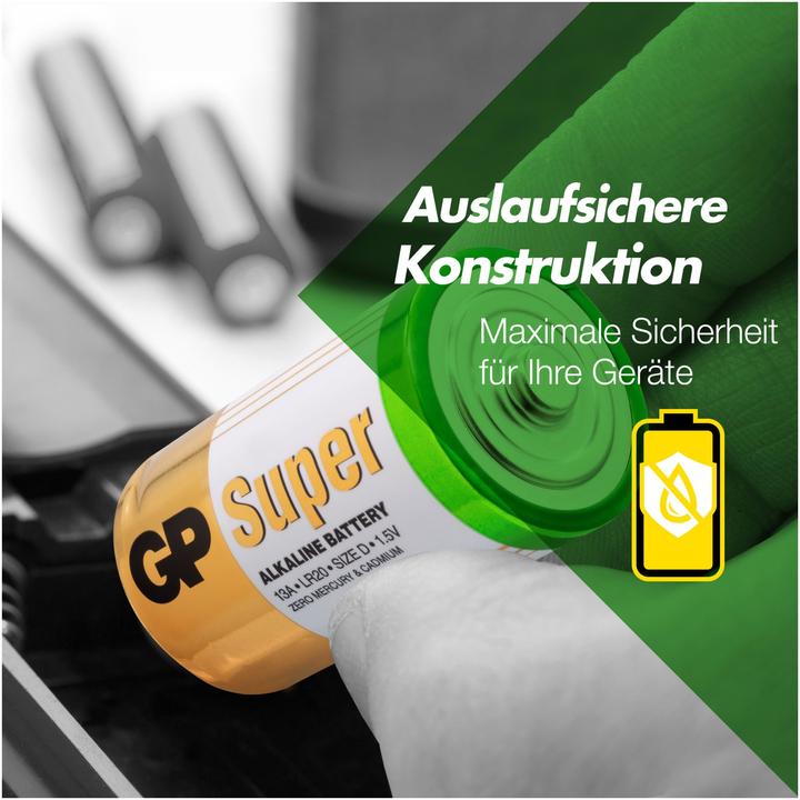 Immagine prodotto GP Batteries Batterie D Mono Super, 4 Stück (4 pz., Specifico del dispositivo)
