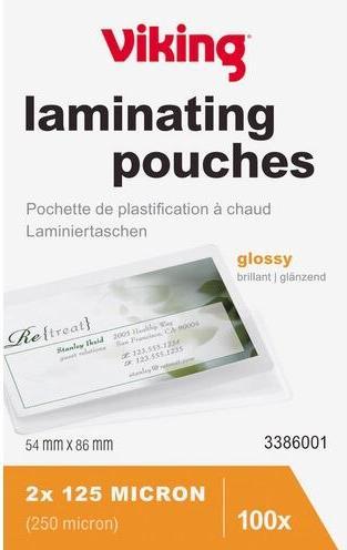 Immagine prodotto Office Depot Buste di laminazione Lucido 2 x 125 (250) micron ID trasparente (54 x 86 mm, 100 Pezzo/i, 250 µm)
