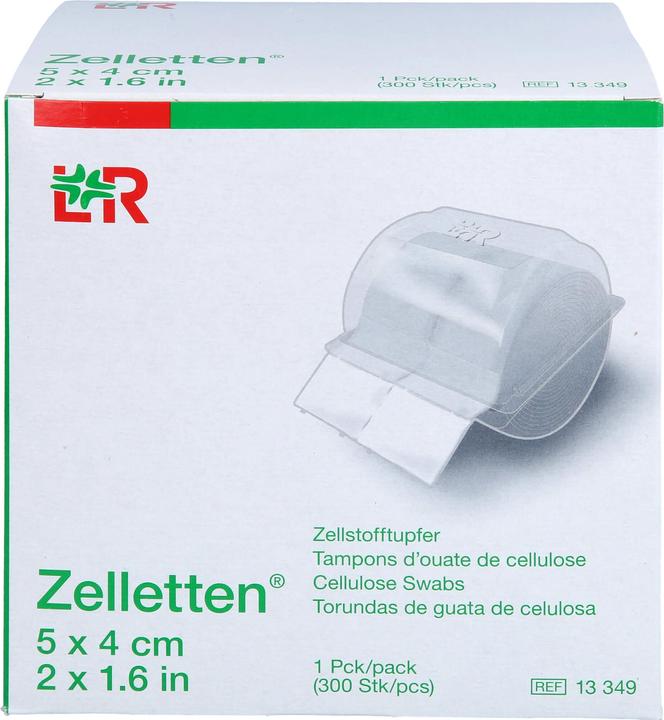 Lohmann & Rauscher Zelletten Tupfer gerollt unsteril 5 x 4 cm, 300 St. Tupfer