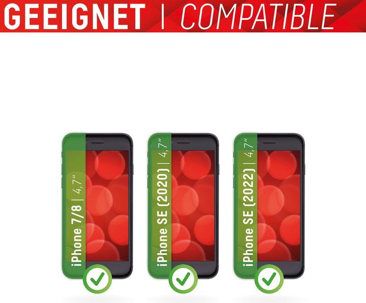 Produktbild Displex Real Glass, 2D Panzerglas + Handyhülle (1 Stück, Apple iPhone 6, Apple iPhone 7, Apple iPhone SE (2nd Gen), Apple iPhone SE (3rd Gen), Apple iPhone 8)