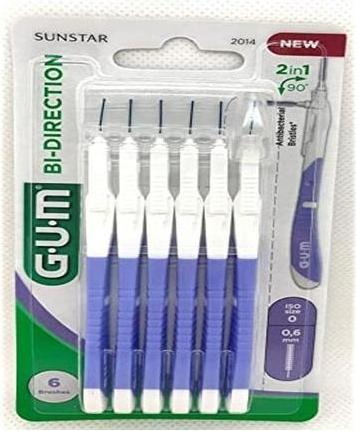 Actual product image GUM BI-Direction ISO 0 Interdental Brush for Rear Tooth Cleaning 0.6mm - Pack of 6 (6 x, 0.60 mm)