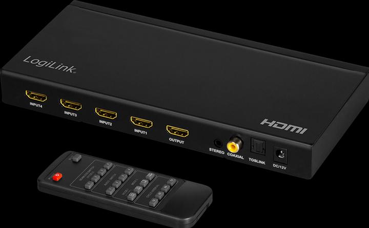 Produktbild LogiLink HDMI-Switch 4x1-Port, Multiviewer, 1080p/60 Hz, Scaler, Seamless, RC