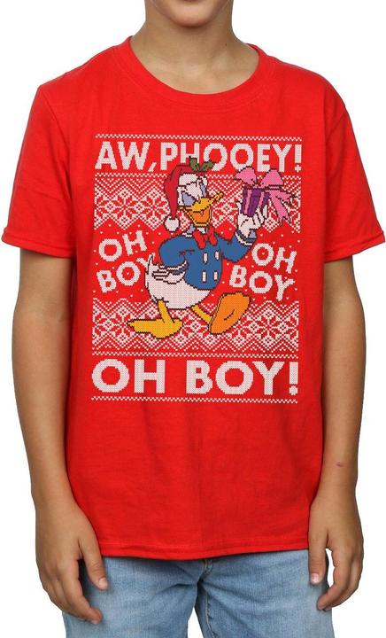 Disney Donald Duck Christmas Fair Isle TShirt Jungen
