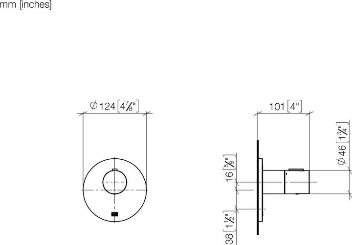 Actual product image Dornbracht xTOOL UP thermostat without flow control 3/4", 36503979