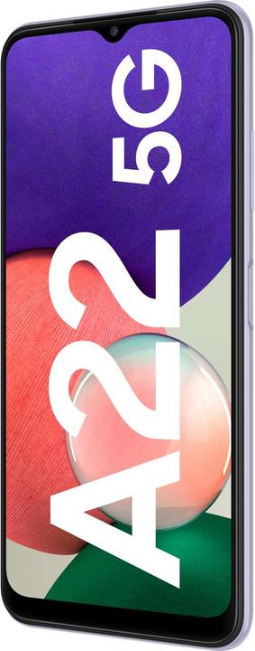 Actual product image Samsung Galaxy A22 5G EU (128 GB, Violet, 6.60", Dual SIM, 48 Mpx, 5G)