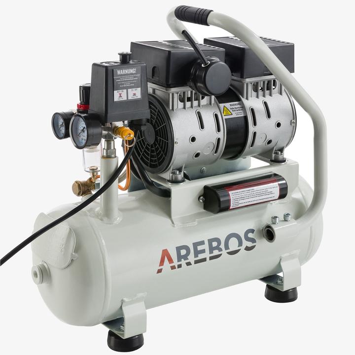 Actual product image Arebos Whisper compressor (8 bar, 12 l)