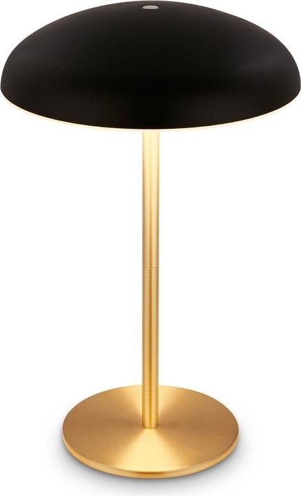 Produktbild Briloner Brilo unplugged CAXA Akku LED Tischleuchte - Schwarz, Messing gebürstet (300 lm)