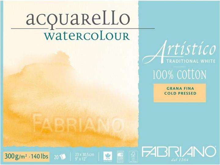 Produktbild Fabriano AQUARELLBLOCK ARTIST.FEINKORN 23x30 (23 x 30.5 cm, Harter Einband)