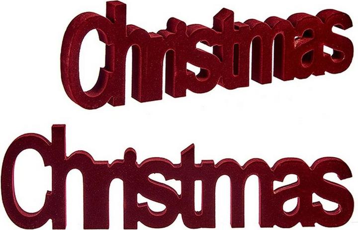 Actual product image Krist+ Deko-Figur Christmas 11 x 2,5 x 36,5 cm Rot Holz