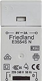 Actual product image Honeywell Bell transformer VDE E3554N Friedland 8V/2A